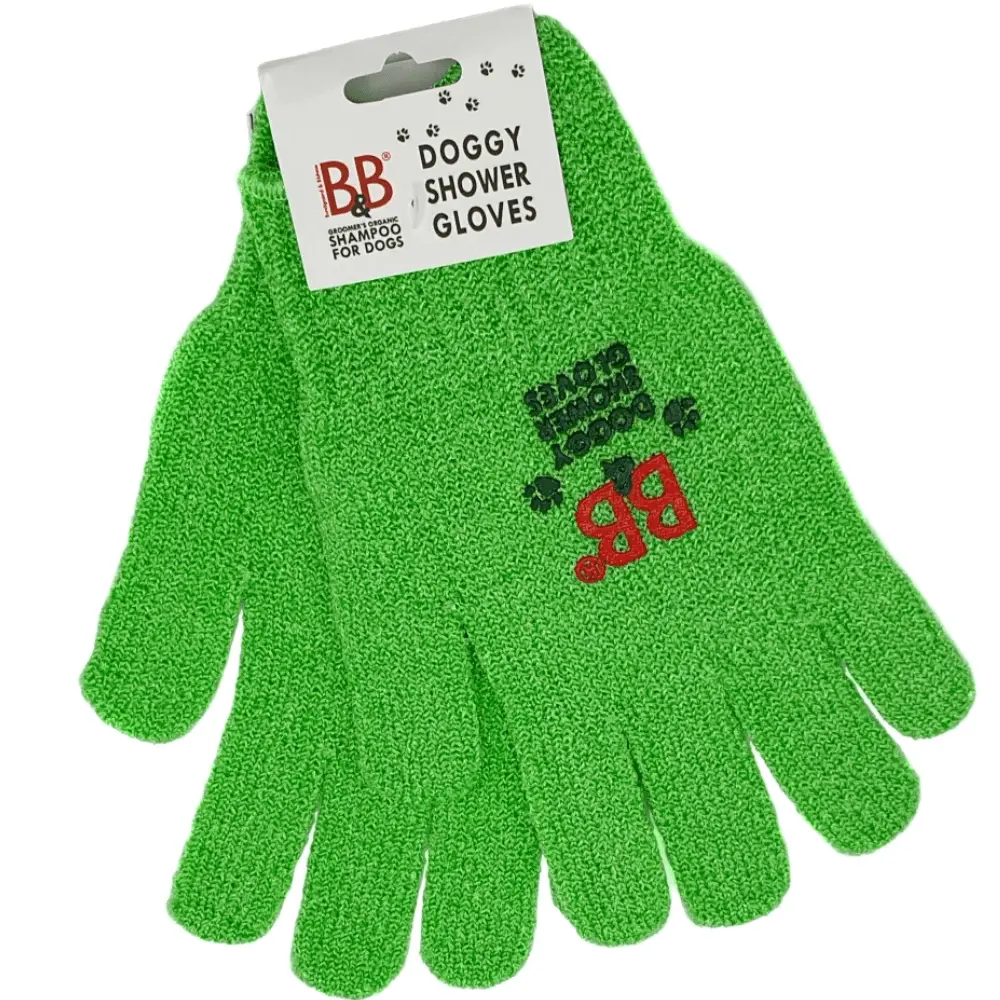Waschhandschuhe grün zum Waschen von Hunden von B&B