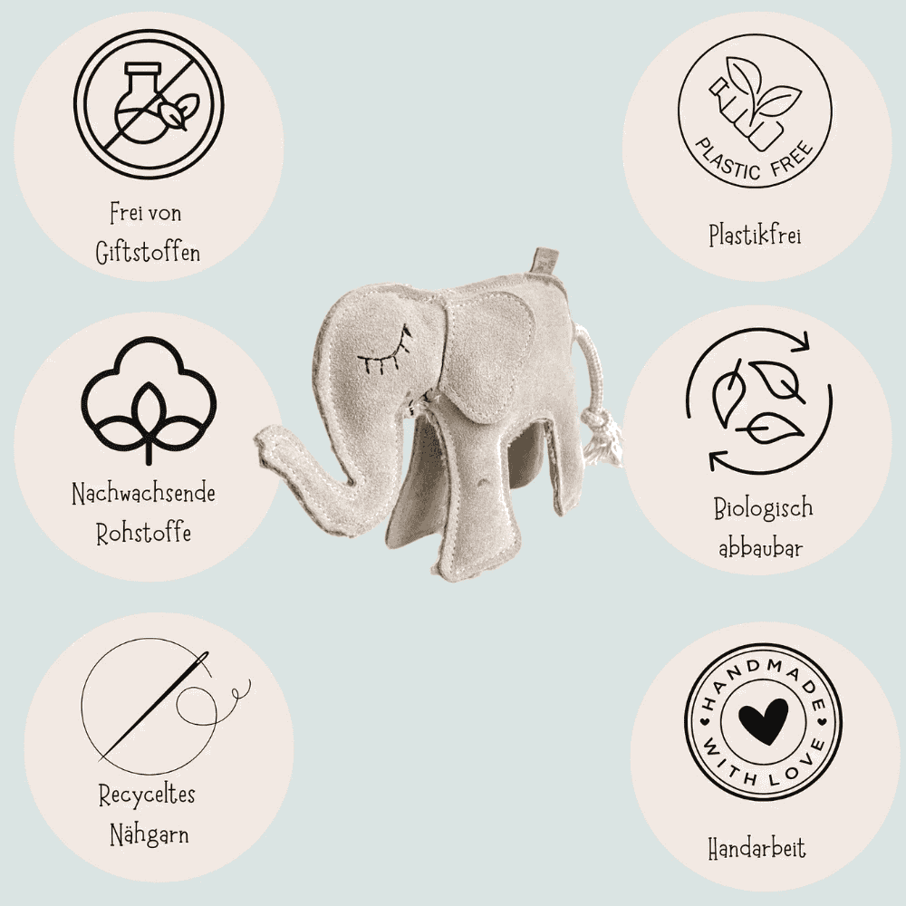 Nachhaltiges Hundespielzeug Ella Elefant - Vorteile