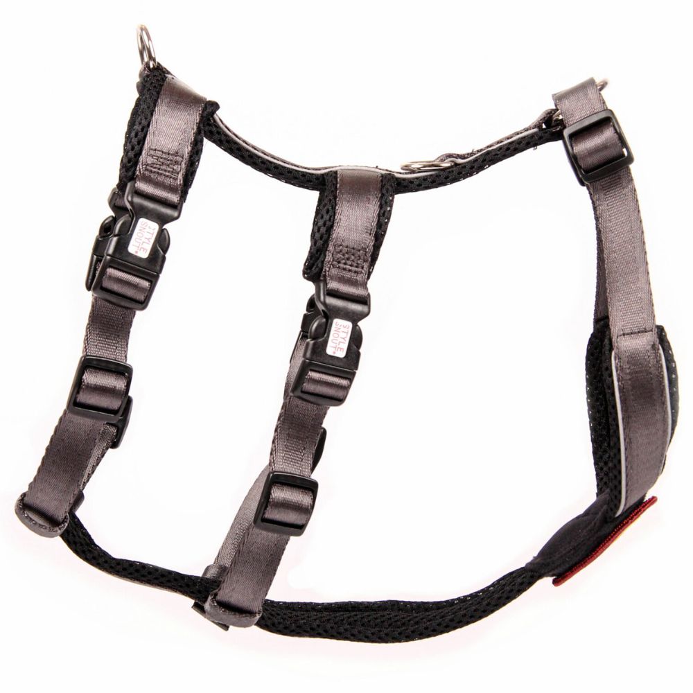 StyleSnout® Patch & Safe Sicherheitsgeschirr Seitenansicht silber