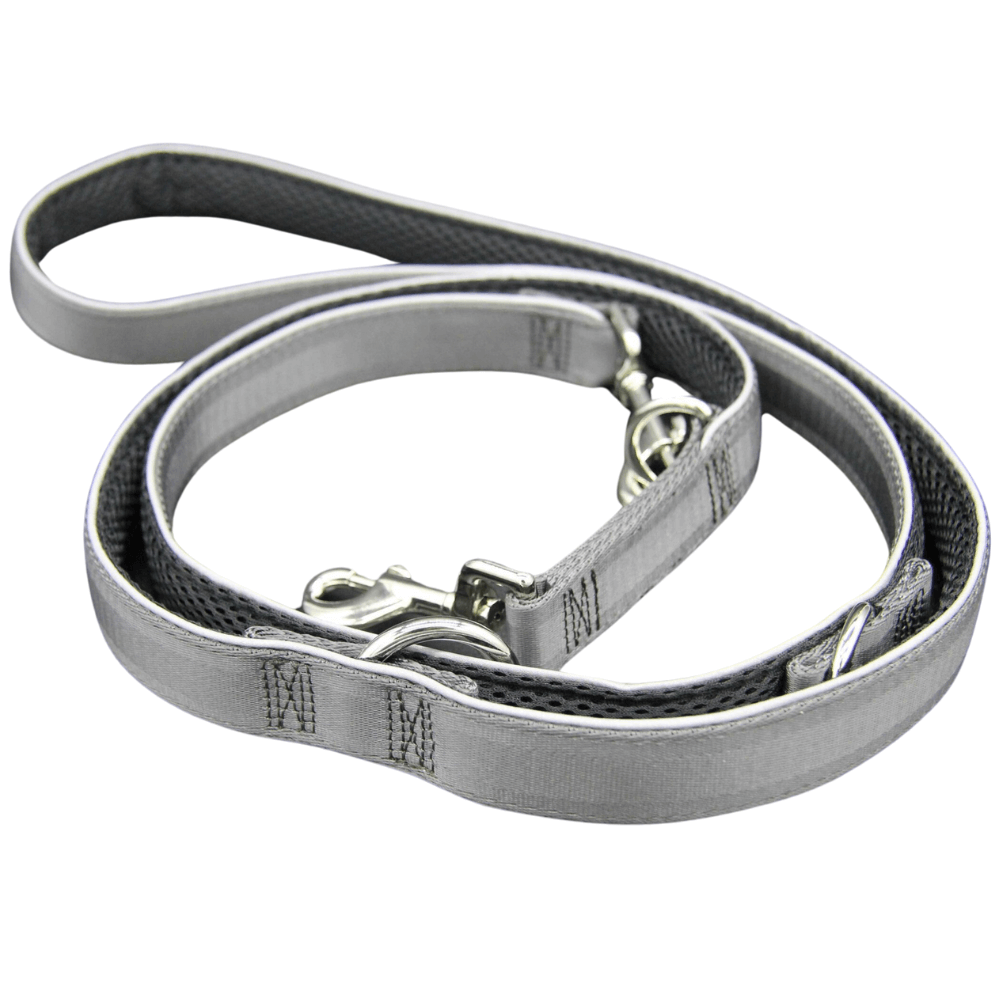 Hundeleine silber mit Air-Mesh-Polsterung von StyleSnout