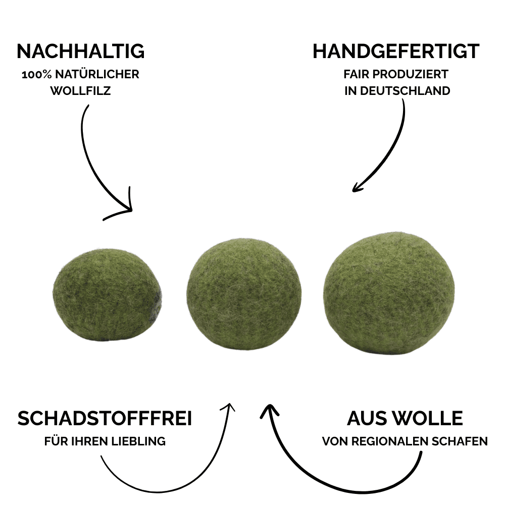 Nachhaltiges Hundespielzeug Hundeball grün - Vorteile