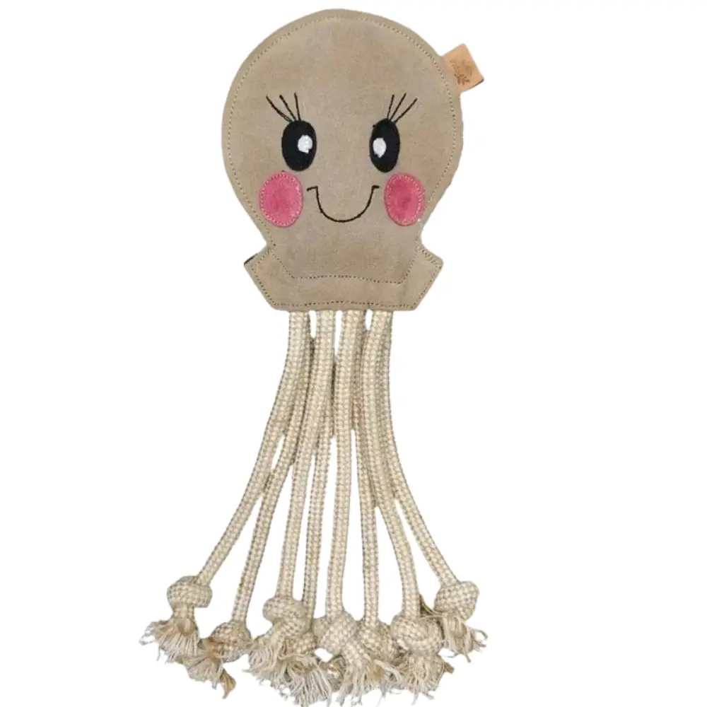 Nachhaltiges Hundespielzeug Karla Krake beige