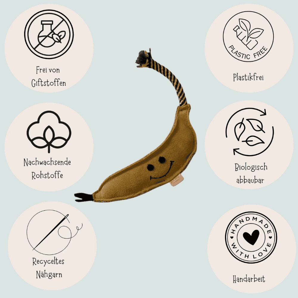 Nachhaltiges Hundespielzeug Barne Banane - Vorteile