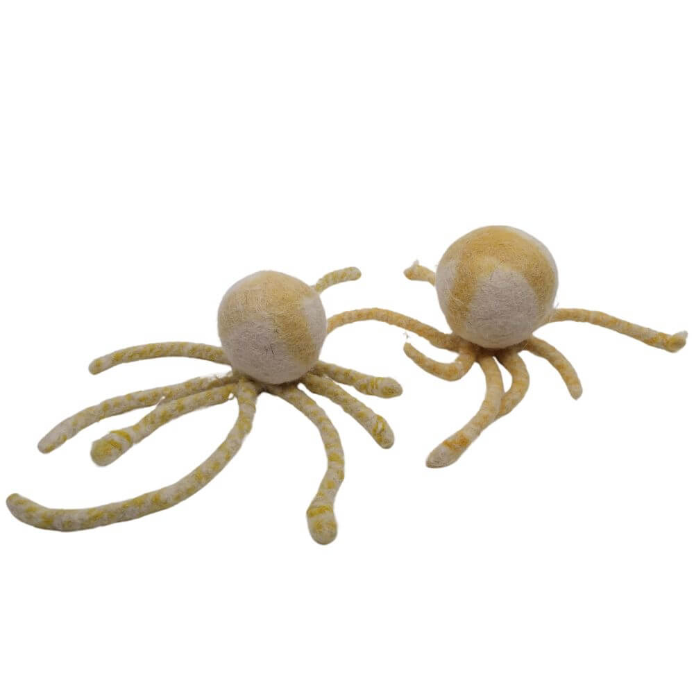 Nachhaltiges Hundespielzeug Oktopus gelb in zwei Größen