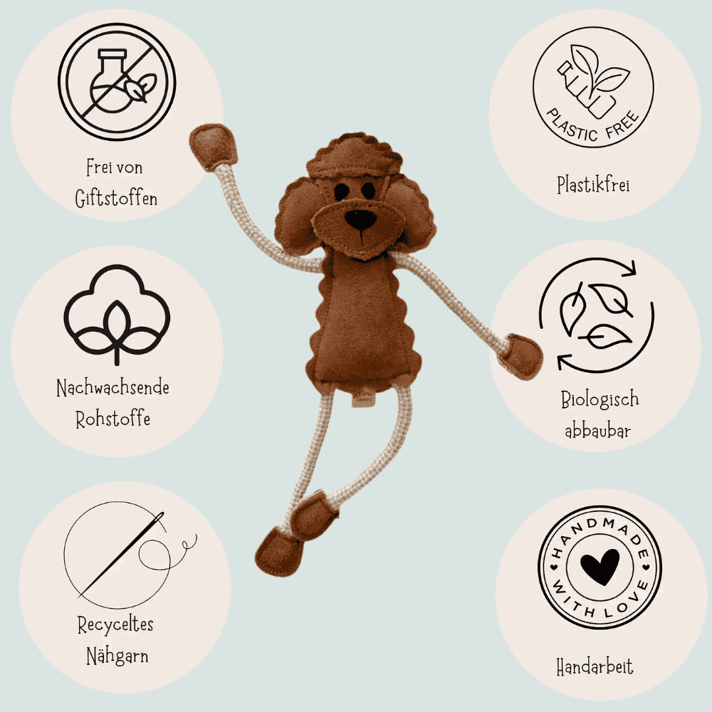 Nachhaltiges Hundespielzeug Piet Pudel - Vorteile