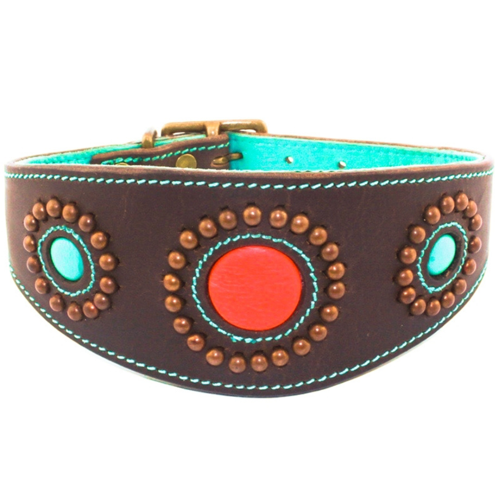 Windhundhalsband Sammy braun von DWAM