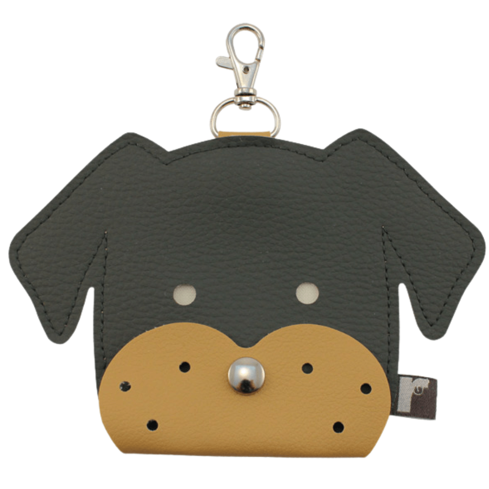 Leckerlibeutel anthrazit für Hunde aus Kunstleder