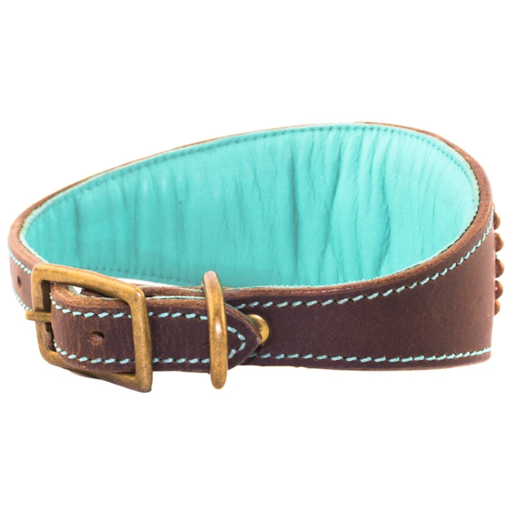 Windhundhalsband Sammy braun von DWAM Innenansicht