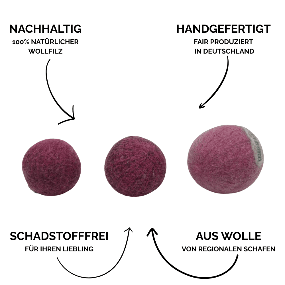 Nachhaltiges Hundespielzeug Hundeball pink - Vorteile