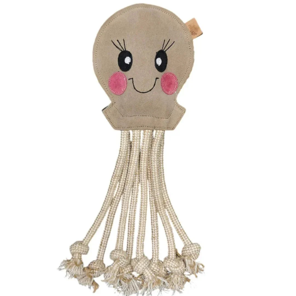 Nachhaltiges Hundespielzeug Karla Krake beige