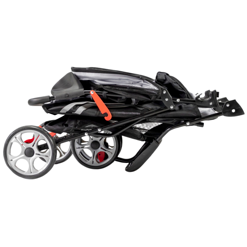InnoPet All Terrain Hundebuggy schwarz silber geklappt