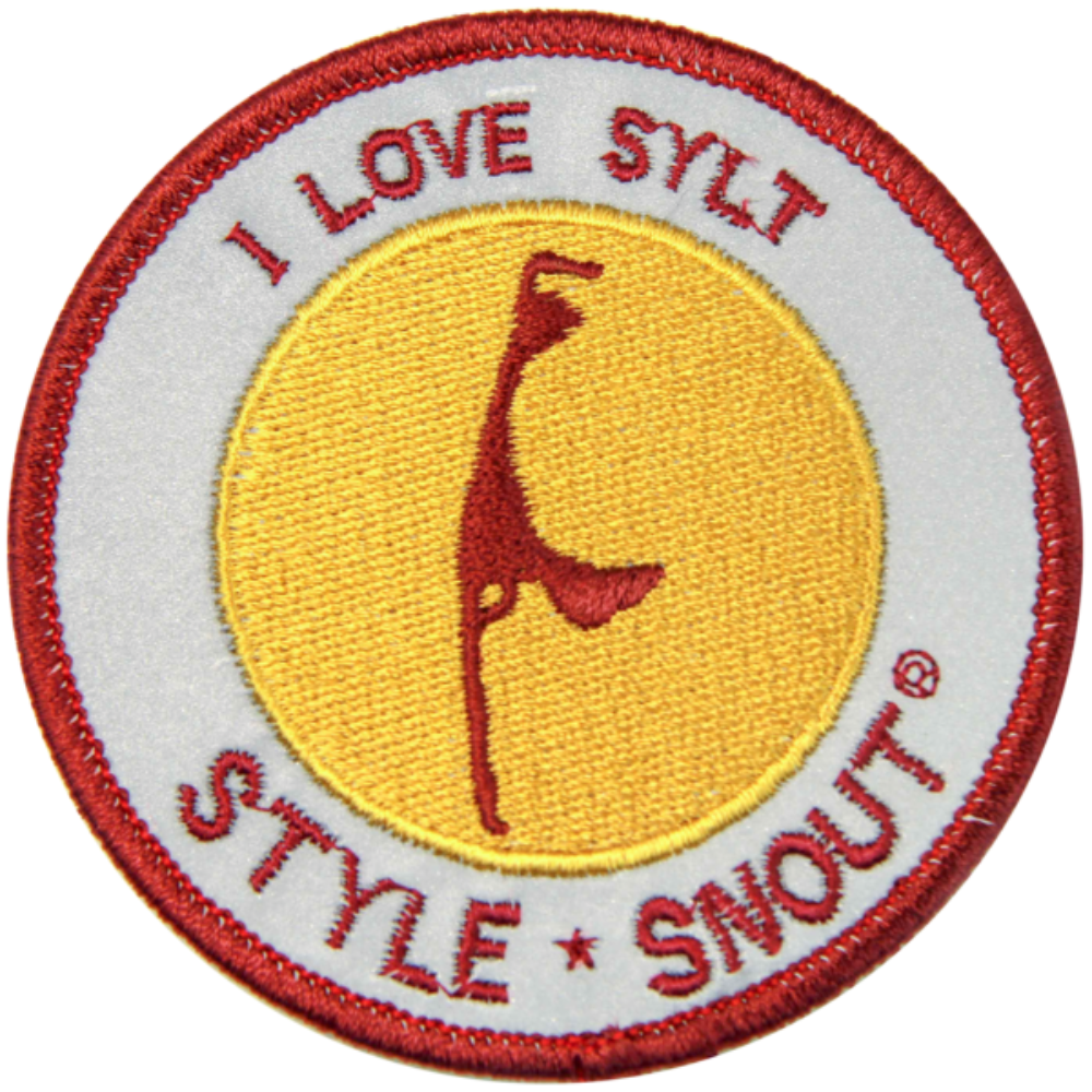Klettsticker I love Sylt für Hundegeschirre von StyleSnout
