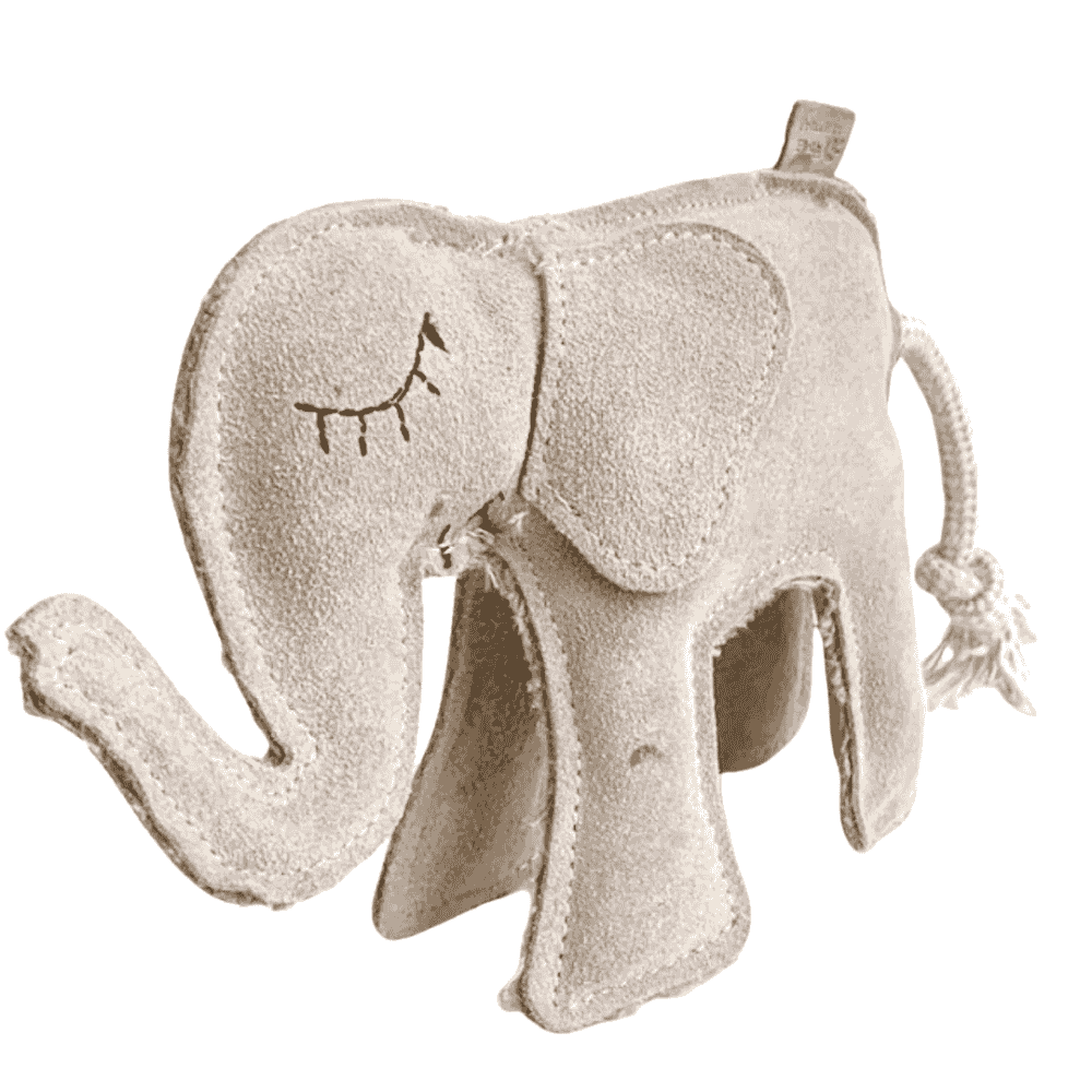 Nachhaltiges Hundespielzeug Ella Elefant grau