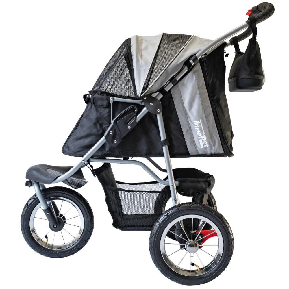 InnoPet® Comfort Air ECO Hundebuggy schwarz grau geschlossen