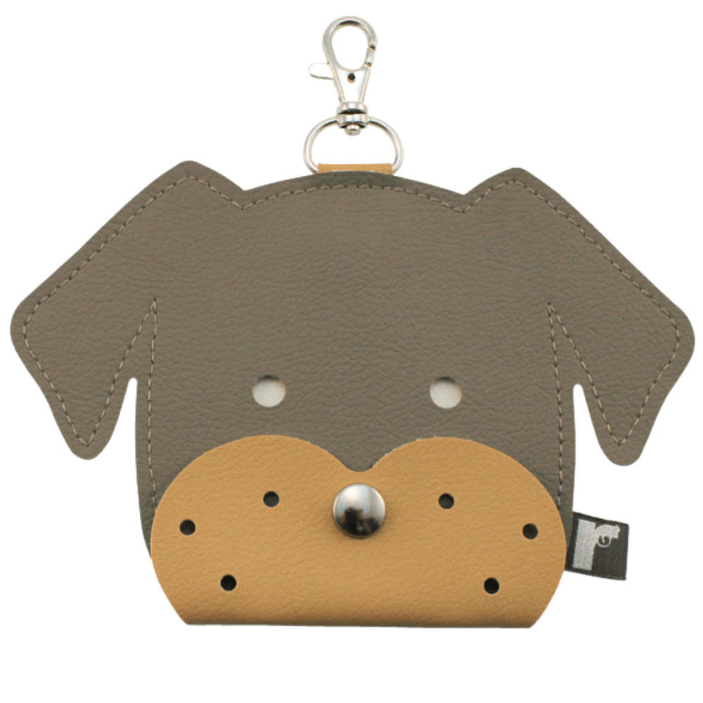 Leckerlibeutel mauve für Hunde aus Kunstleder