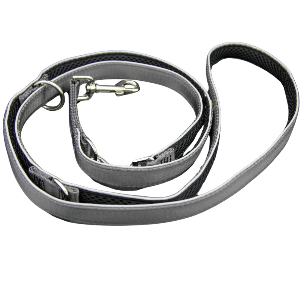 Hundeleine silber mit Air-Mesh-Polsterung von StyleSnout
