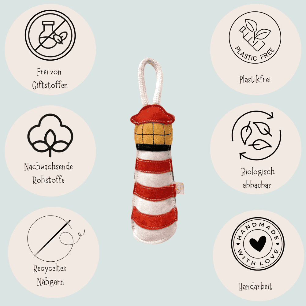 Nachhaltiges Hundespielzeug Lilly Leuchtturm - Vorteile